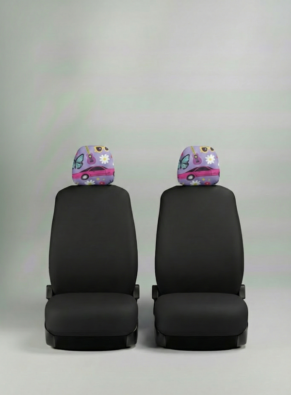 Happy Vibes – Car Seat Set - Headrests Only (2 Pieces)