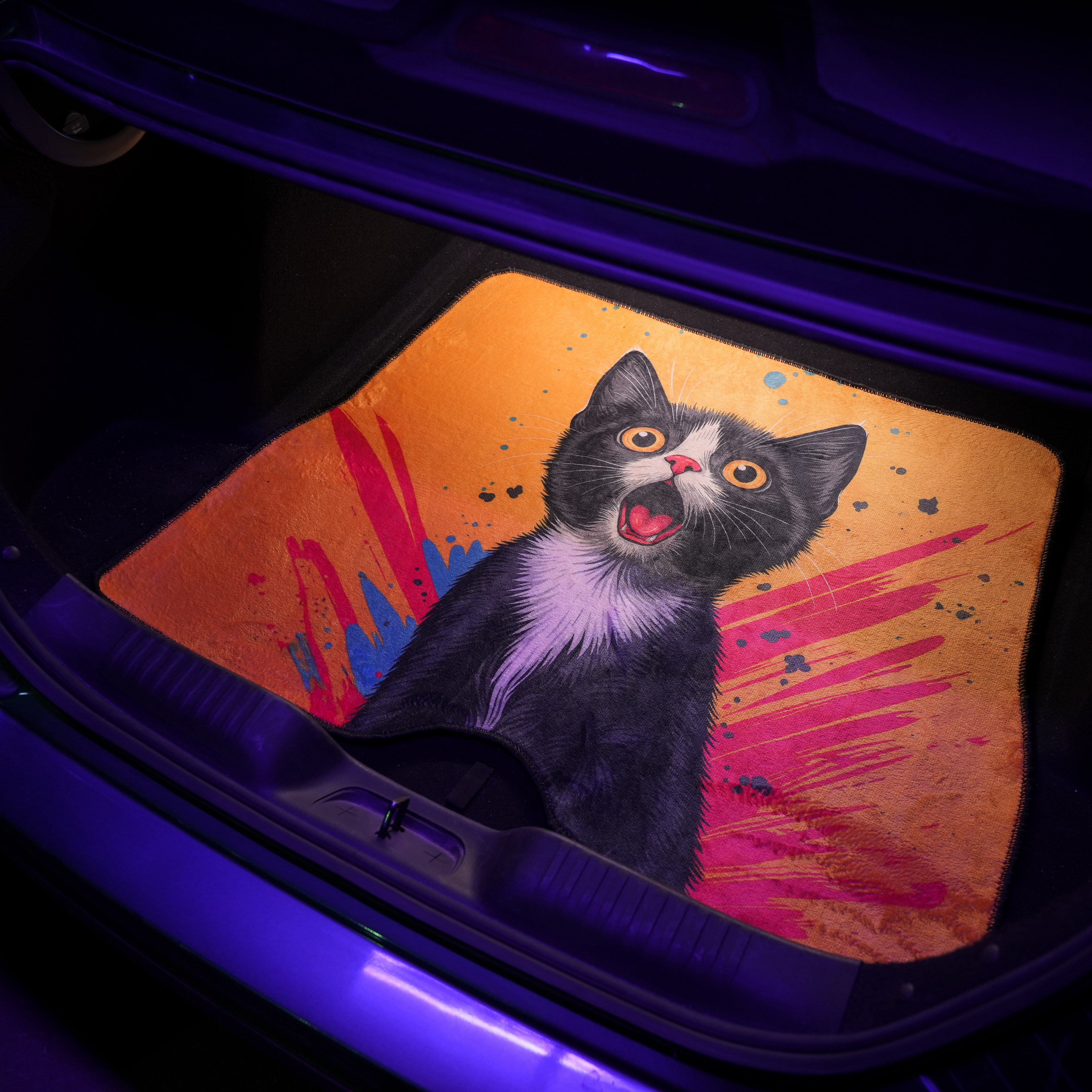 Pop Art Cat - Car Boot Mat
